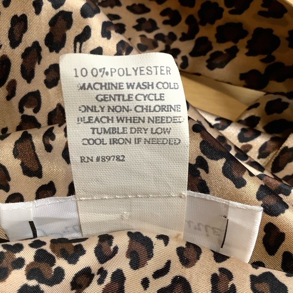 NATORI Private Luxuries Satin Leopard Long Robe & Matching Slip Size 1X - Picture 13 of 16